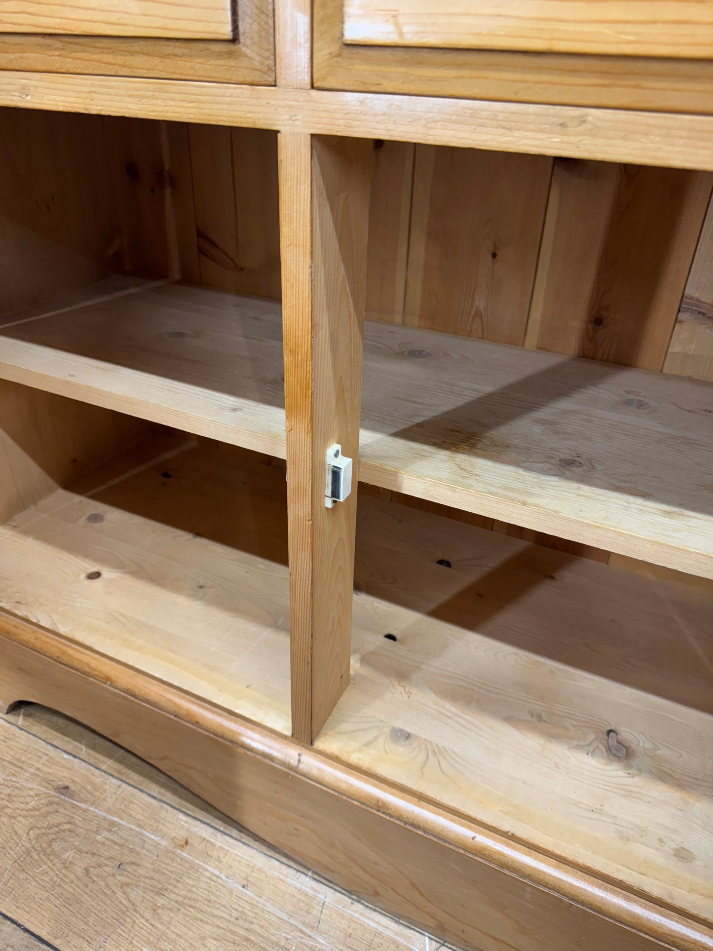 Vintage Pine Dresser / Rustic  Kitchen Pantry / Farmhouse Display Cabinet