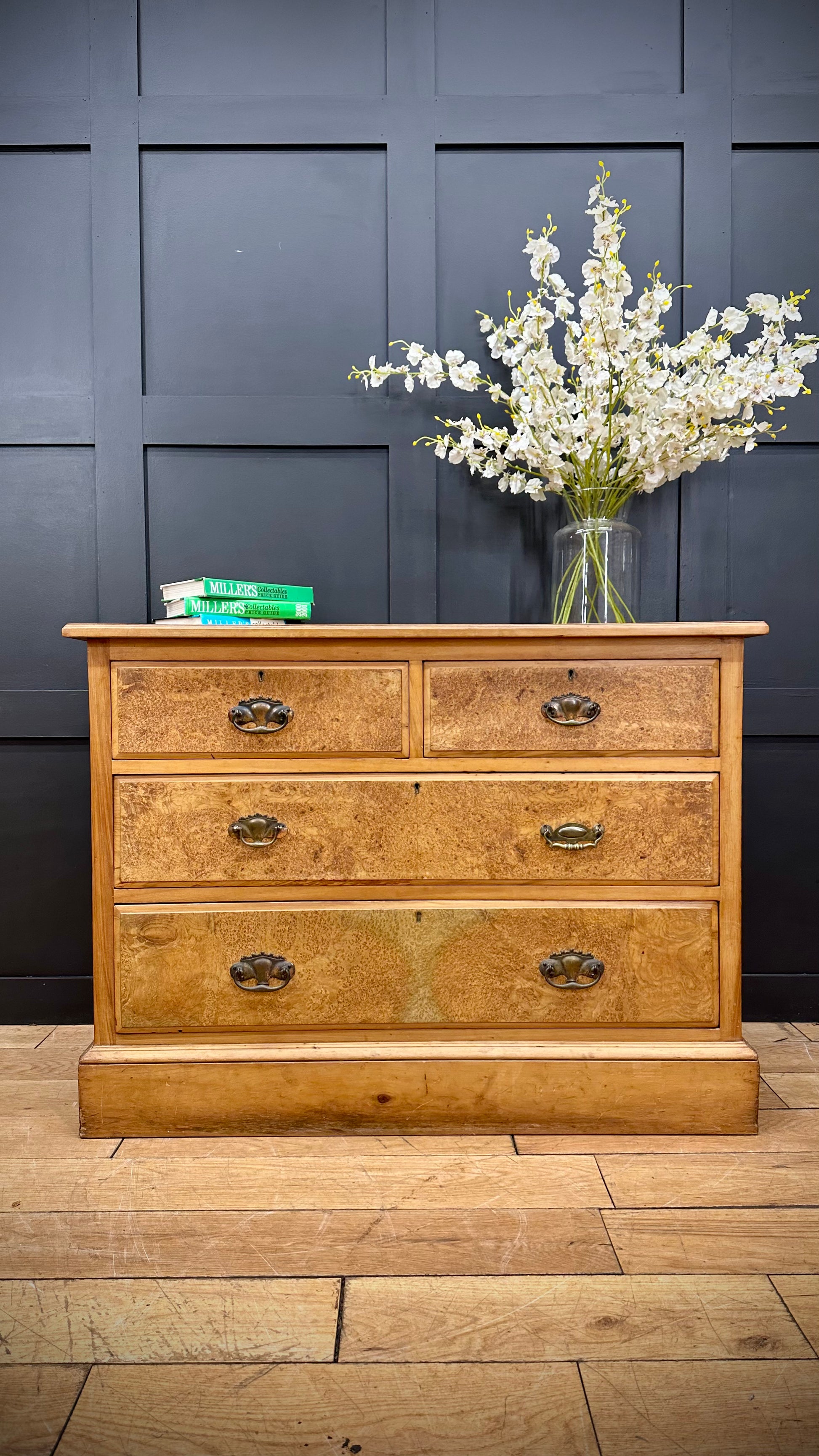 Rustic walnut store dresser