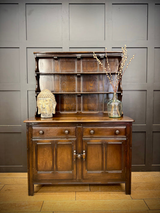 Vintage Ercol Dresser / Elm Sideboard / Welsh Dresser /China Display Cabinet