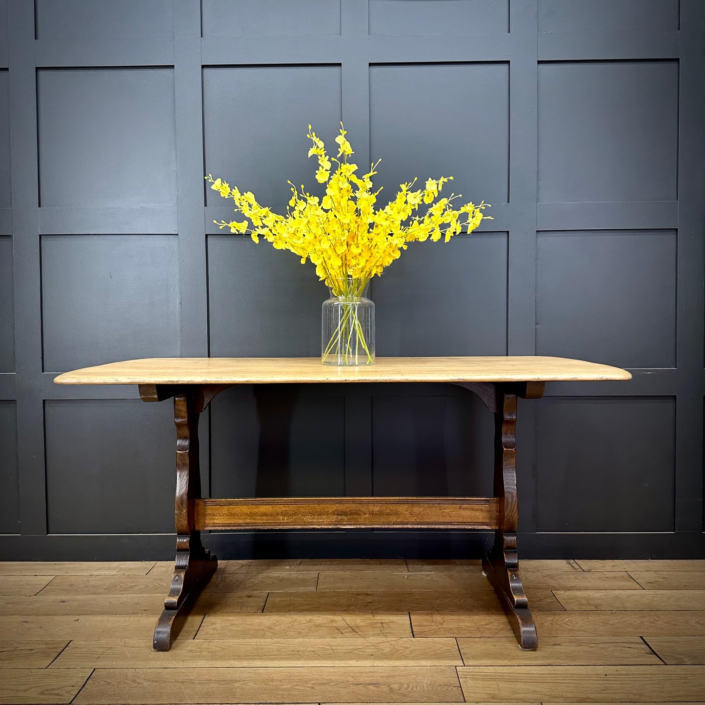 Vintage Ercol Refectory Table  / Elm Dining Table / MCM Retro Kitchen Table