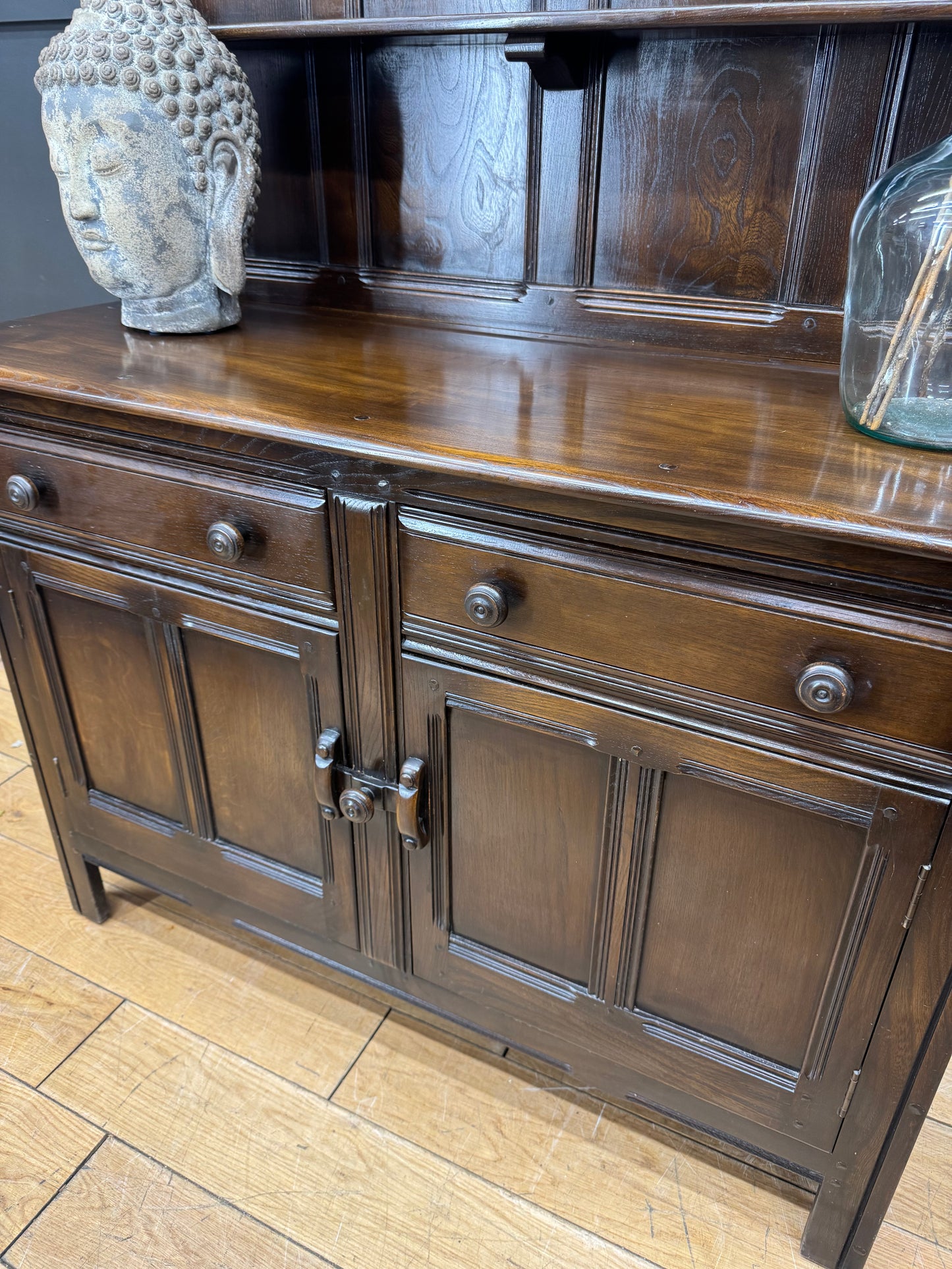 Vintage Ercol Dresser / Elm Sideboard / Welsh Dresser /China Display Cabinet