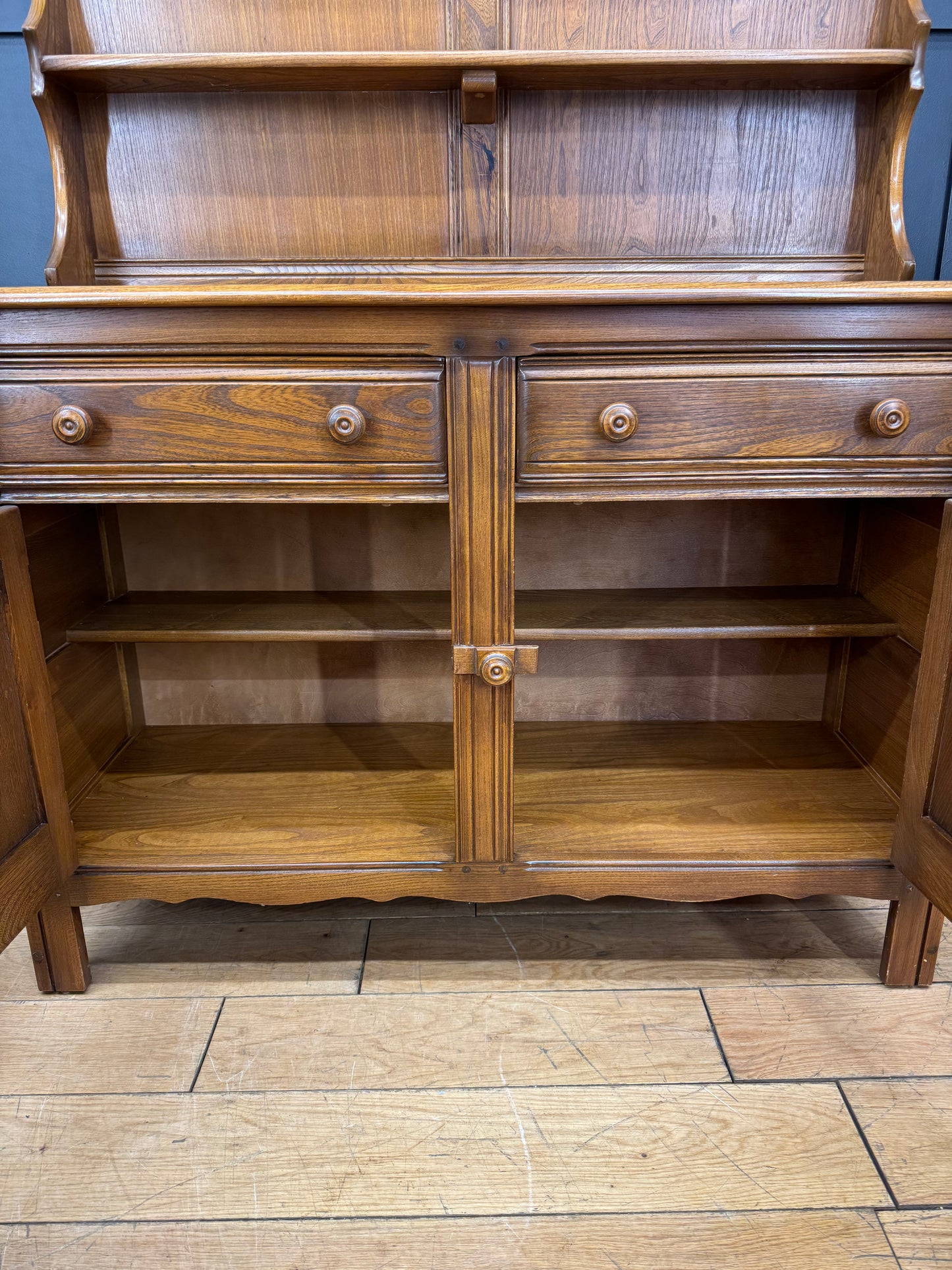 Vintage Ercol Dresser/ Elm Cabinet / Welsh Dresser /Cocktail Display Cabinet