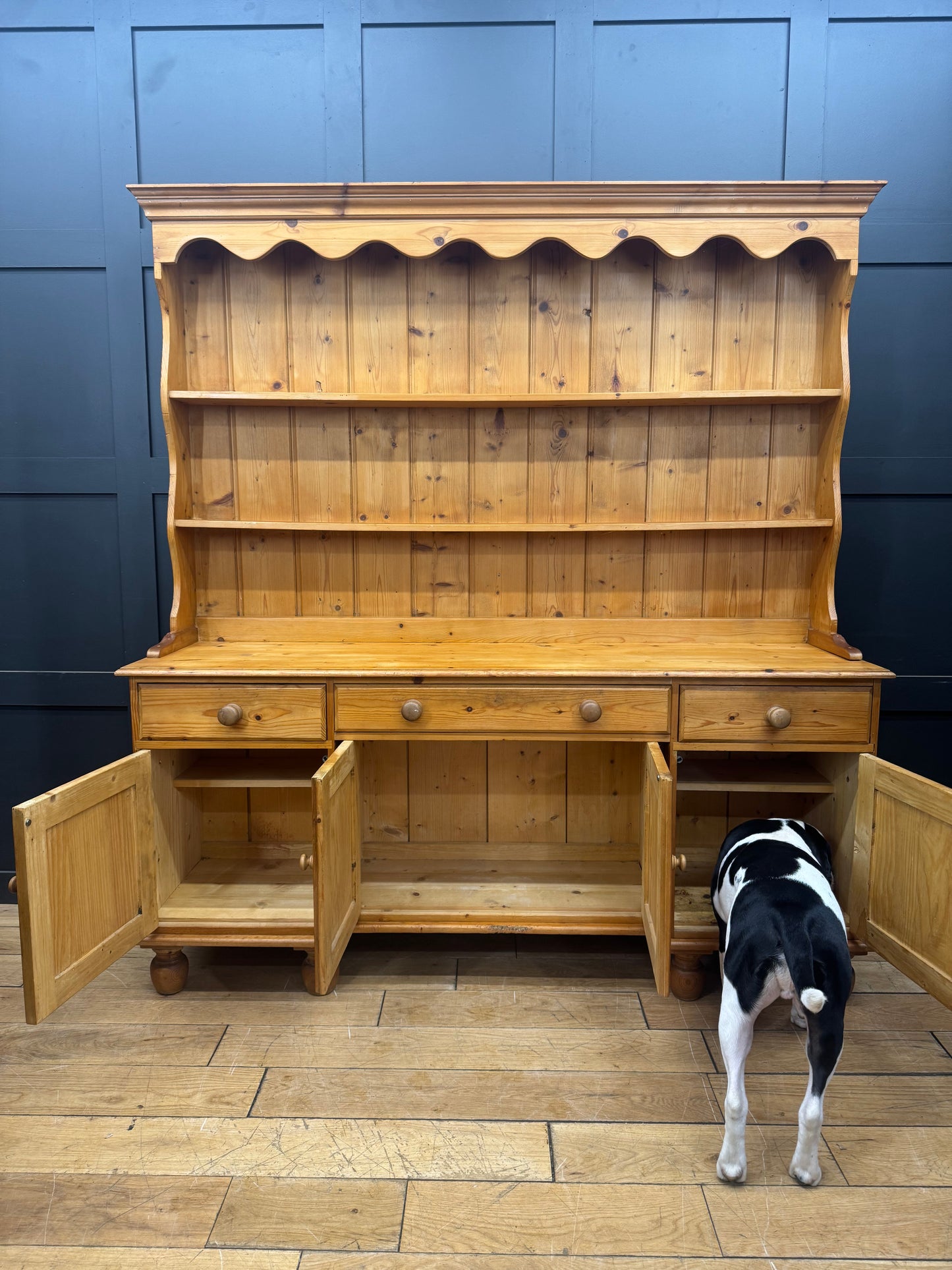 Large Vintage Pine Welsh Dresser / Rustic  Kitchen Pantry / Farmhouse Display