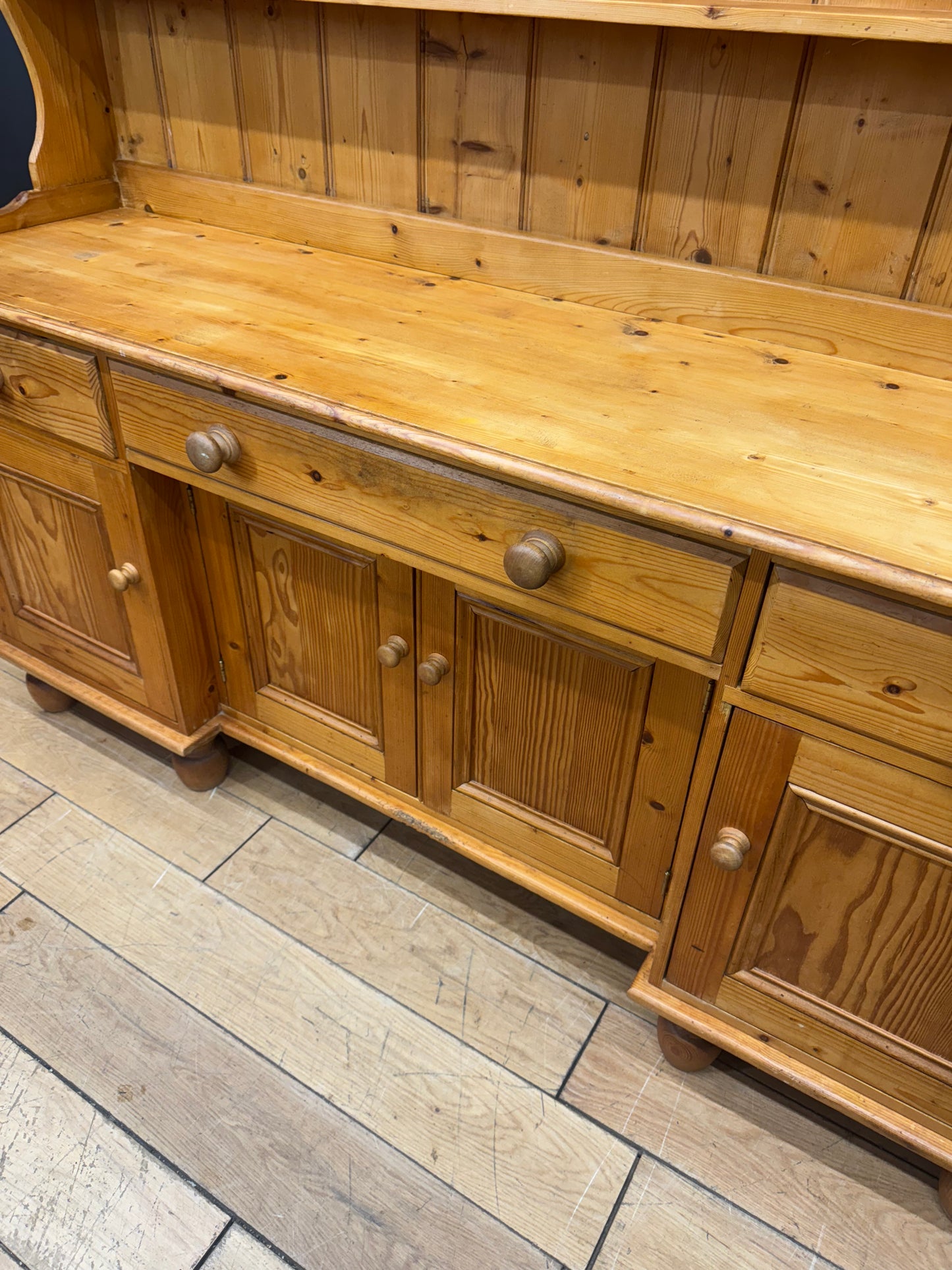 Large Vintage Pine Welsh Dresser / Rustic  Kitchen Pantry / Farmhouse Display