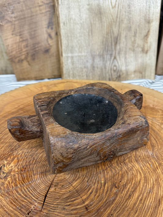 Rustic Wooden Candle Holder / Church Candle Holder / Reclaimed Farmhouse Decor A