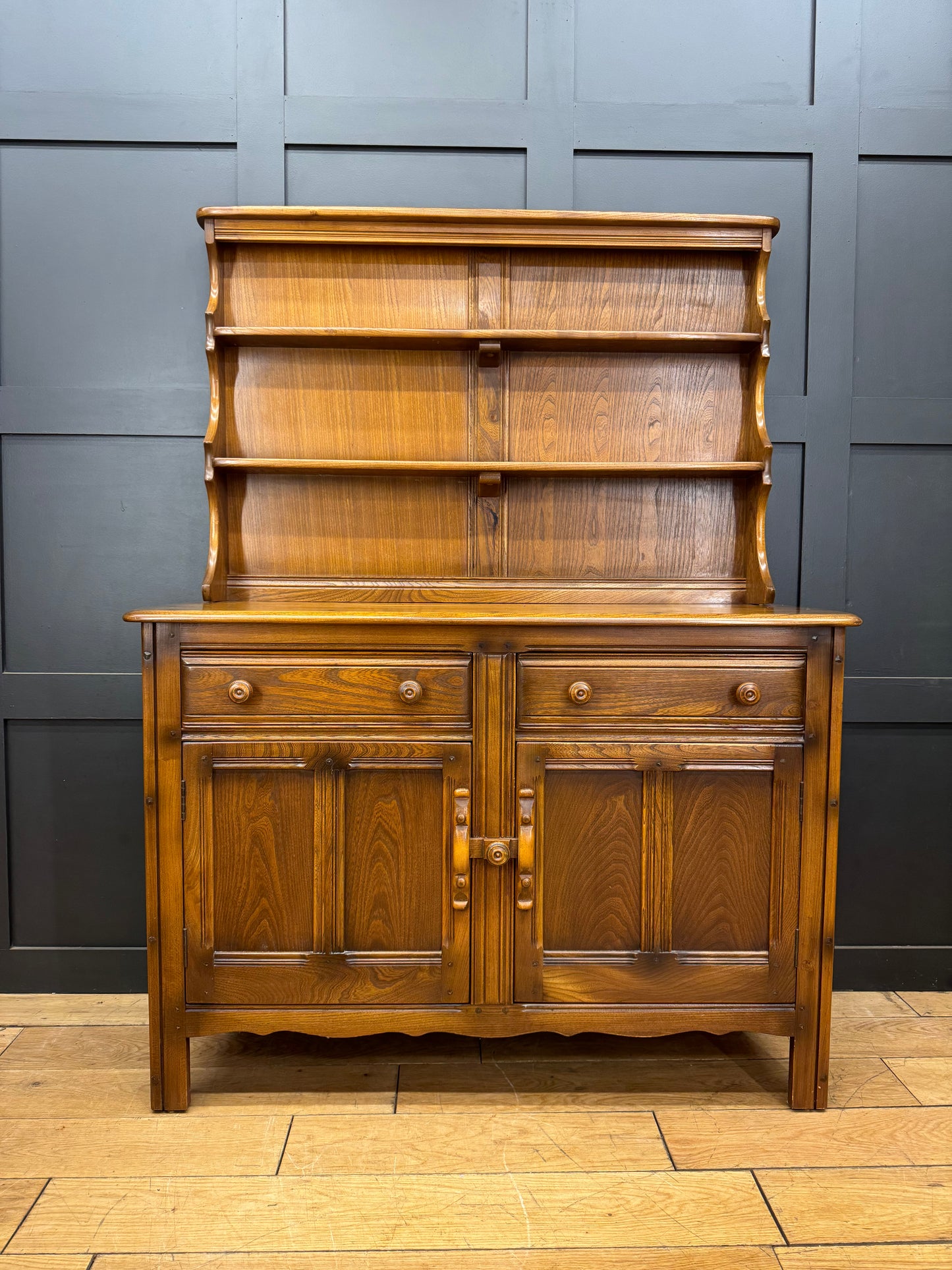 Vintage Ercol Dresser/ Elm Cabinet / Welsh Dresser /Cocktail Display Cabinet