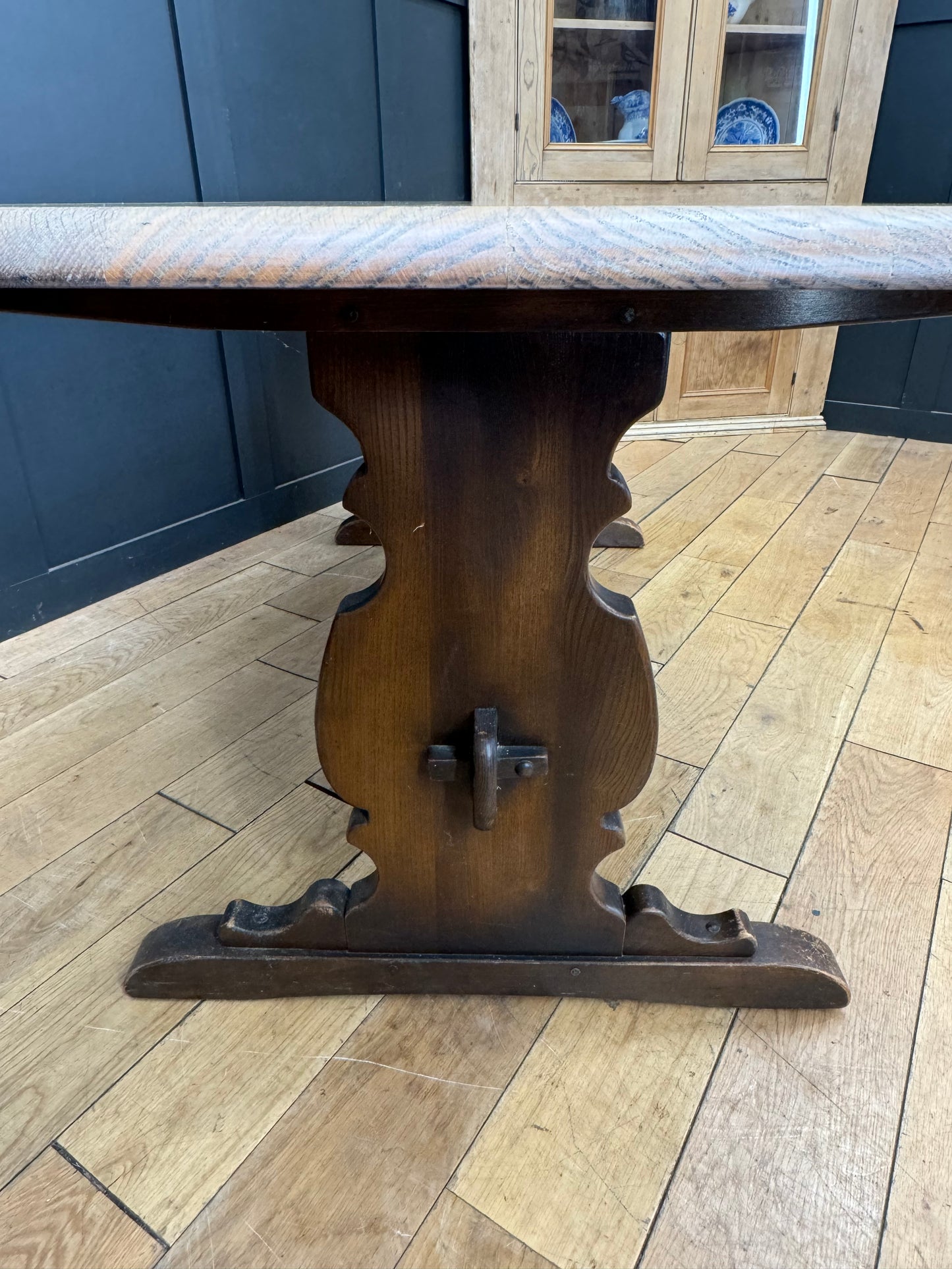 Vintage Ercol Refectory Table  / Elm Dining Table / Retro Large Kitchen Table