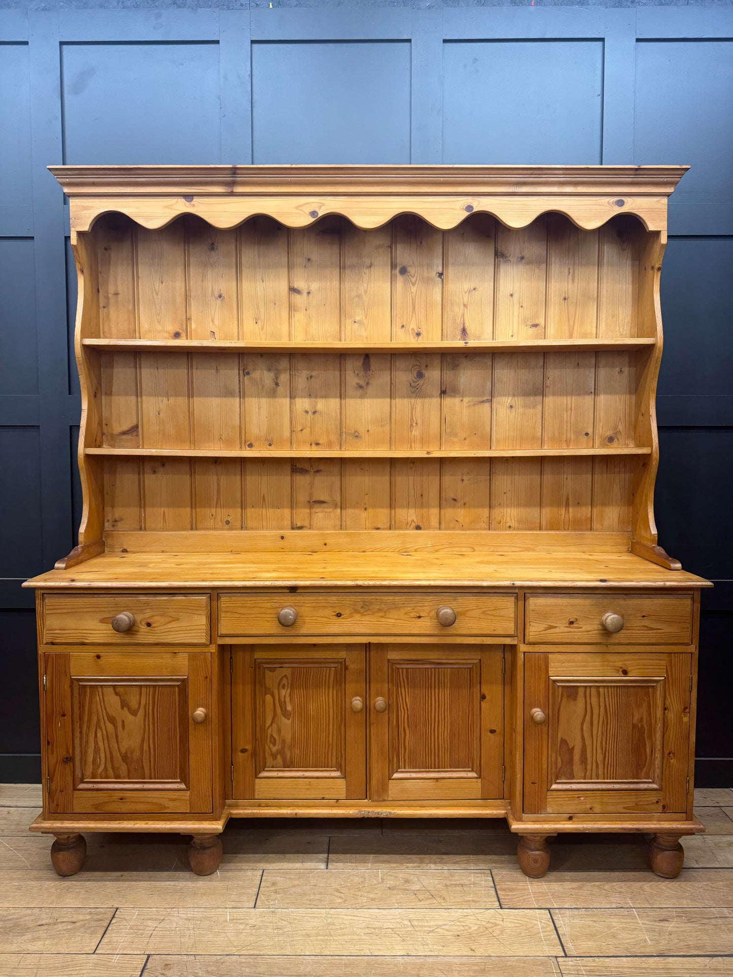 Large Vintage Pine Welsh Dresser / Rustic  Kitchen Pantry / Farmhouse Display