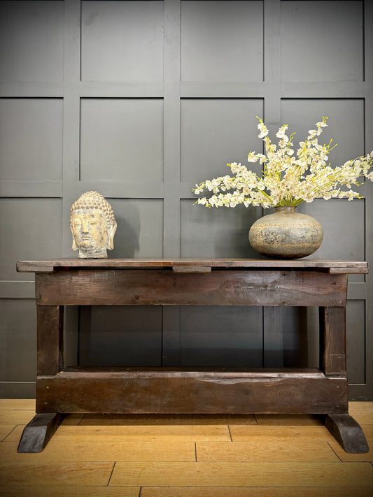 Antique Pine Church Table / Kitchen Island / Console Table / Antique Sideboard