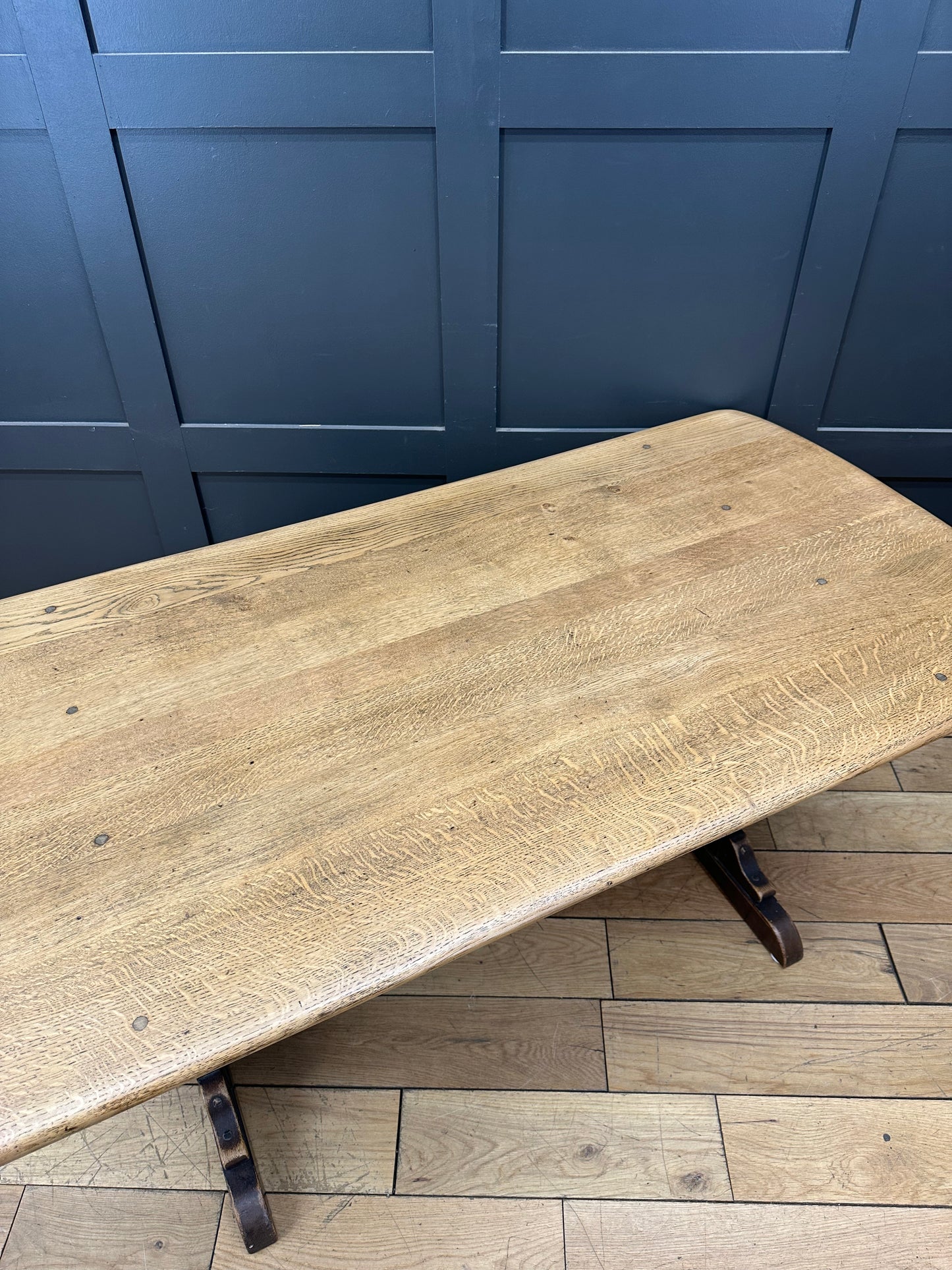 Vintage Ercol Refectory Table  / Elm Dining Table / MCM Retro Kitchen Table