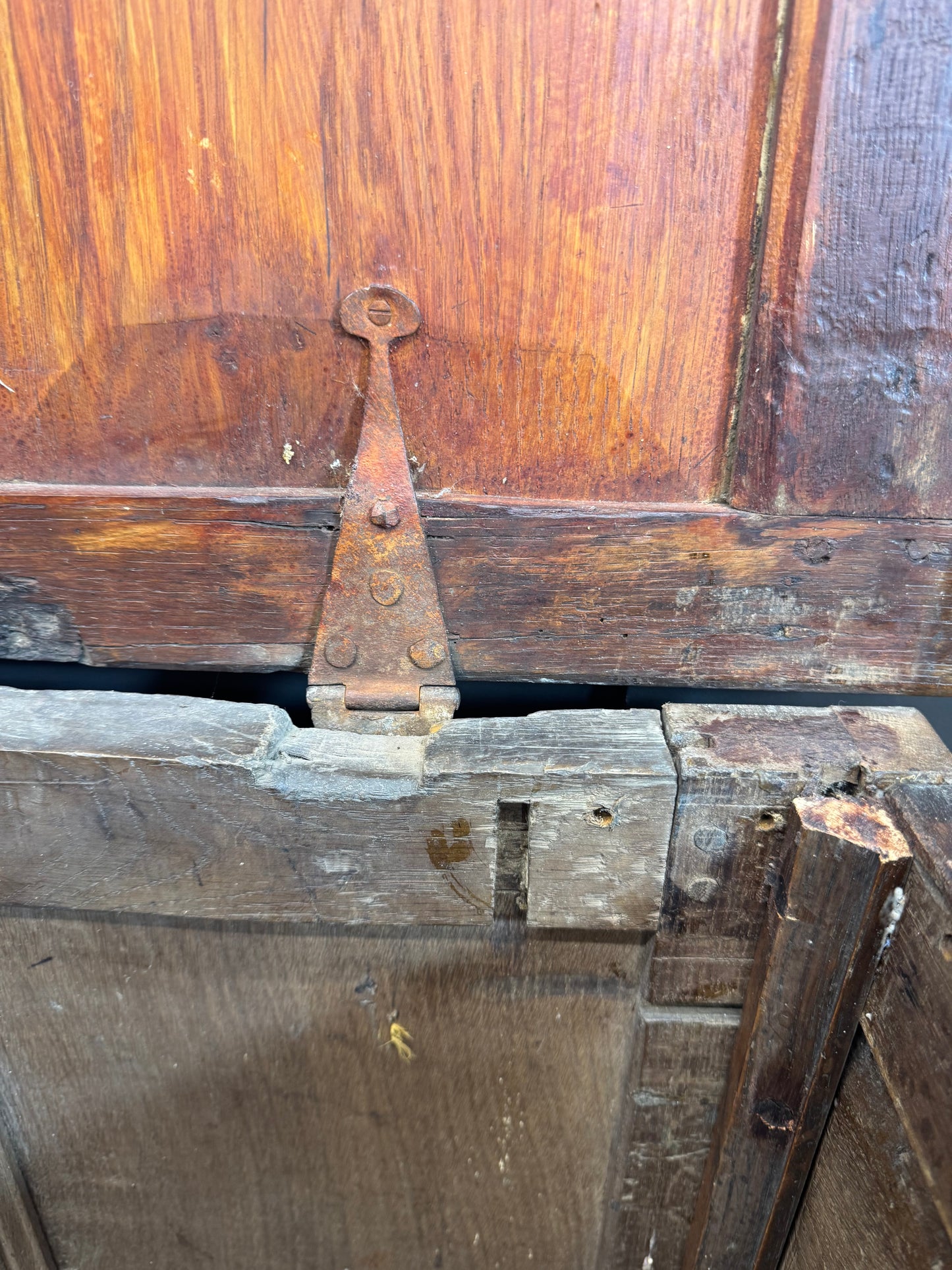 Antique Solid Oak Coffer / 18th.C / Antique Mule Chest / Blanket Box Sideboard