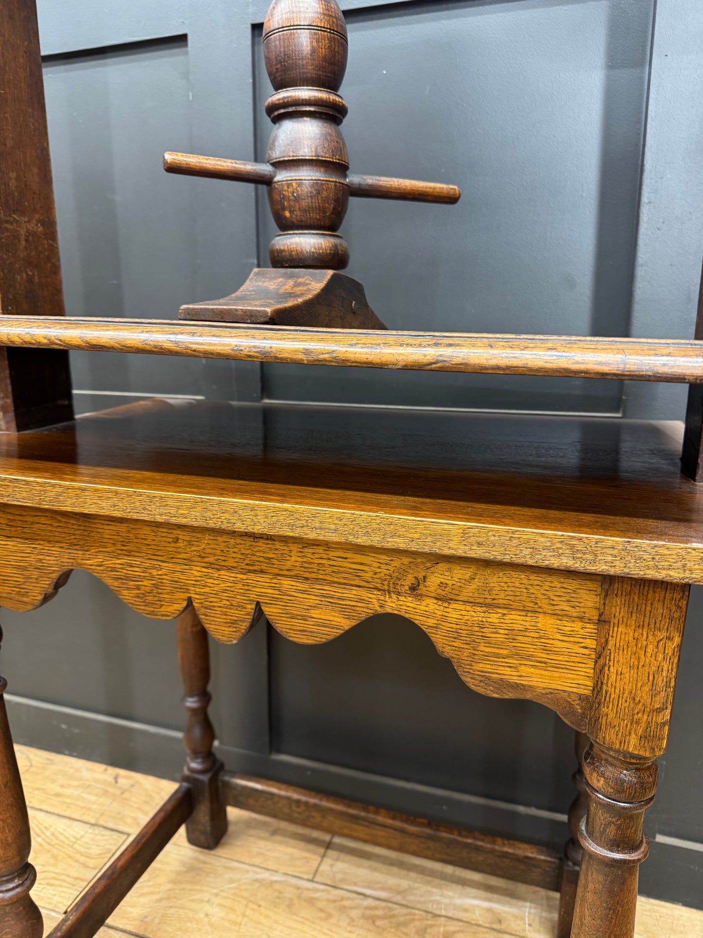 Antique Oak Book Linen Press / Antique Oak Sideboard / Side Table