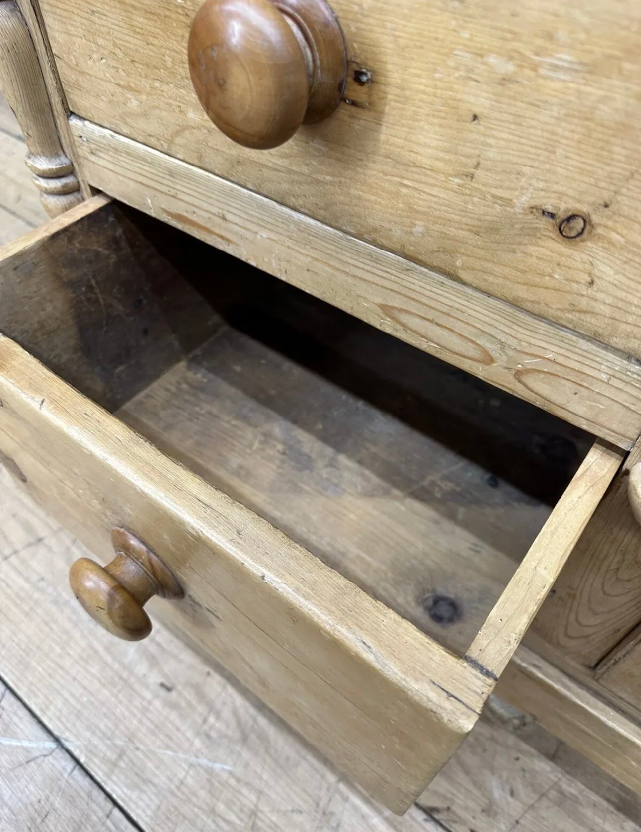 Antique Pine Dresser / Victorian Kitchen Pantry / Farmhouse Display Cabinet