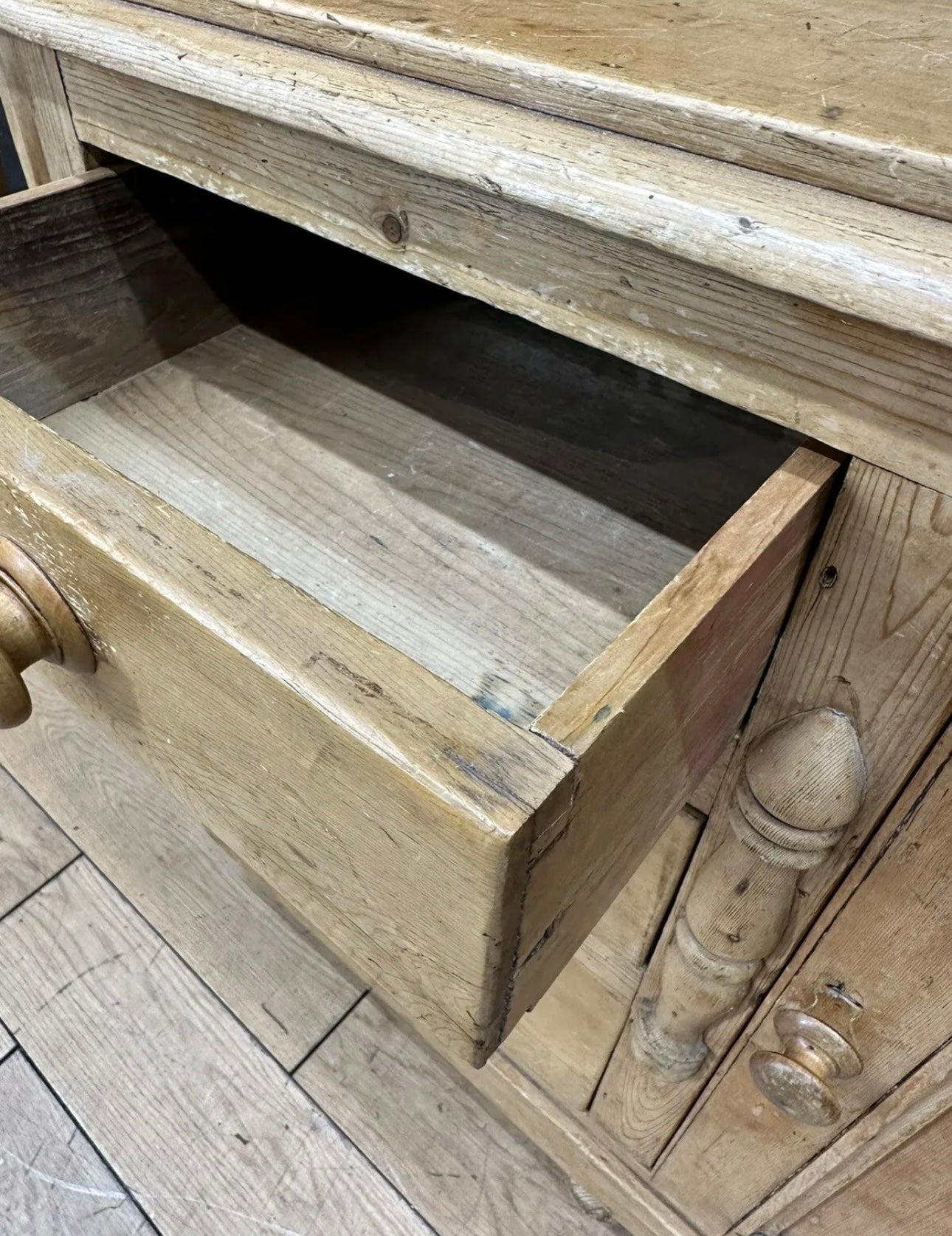 Antique Pine Dresser / Victorian Kitchen Pantry / Farmhouse Display Cabinet