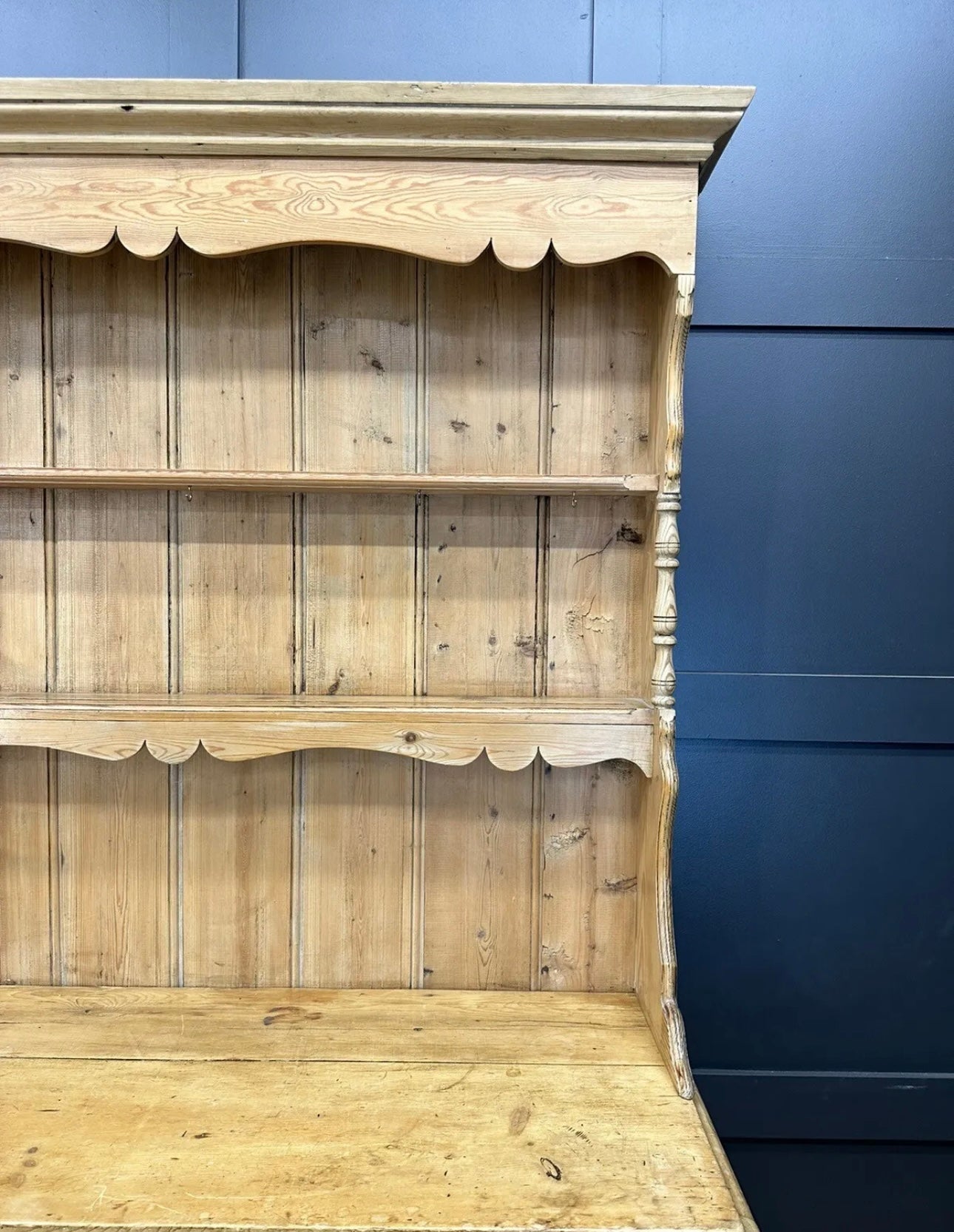 Antique Pine Dresser / Victorian Kitchen Pantry / Farmhouse Display Cabinet