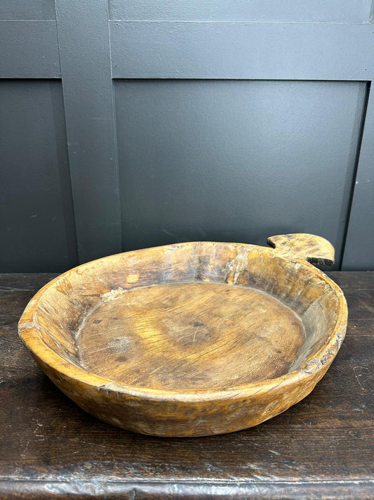 Rustic Wooden Parat Bowl / Fruit Bread Bowl / Centrepiece Bowl Farmhouse Decor A