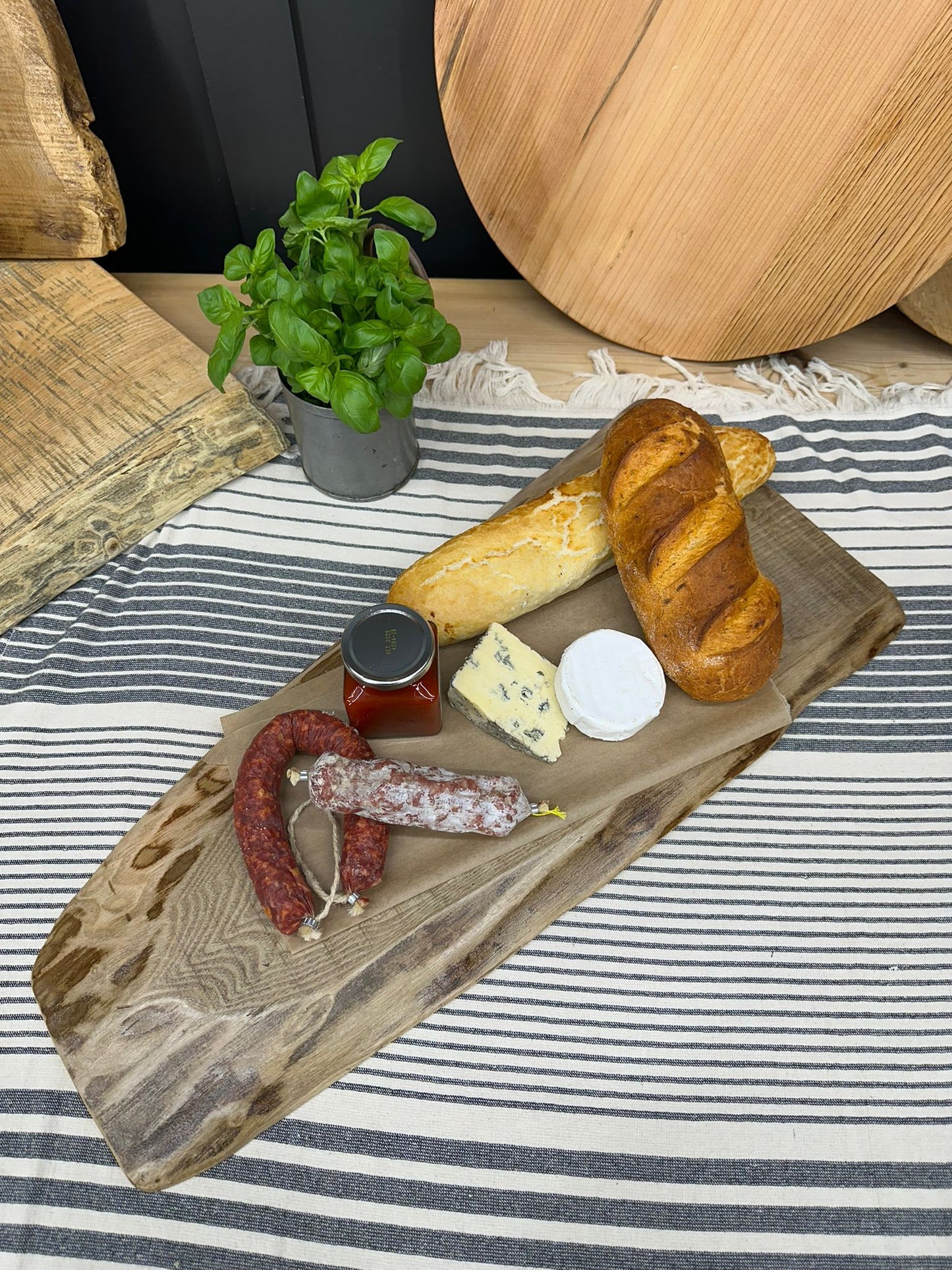 Wooden Chopping Board / Ash Wood/ Antipasti Cheese Sharing Platter / Live Edge